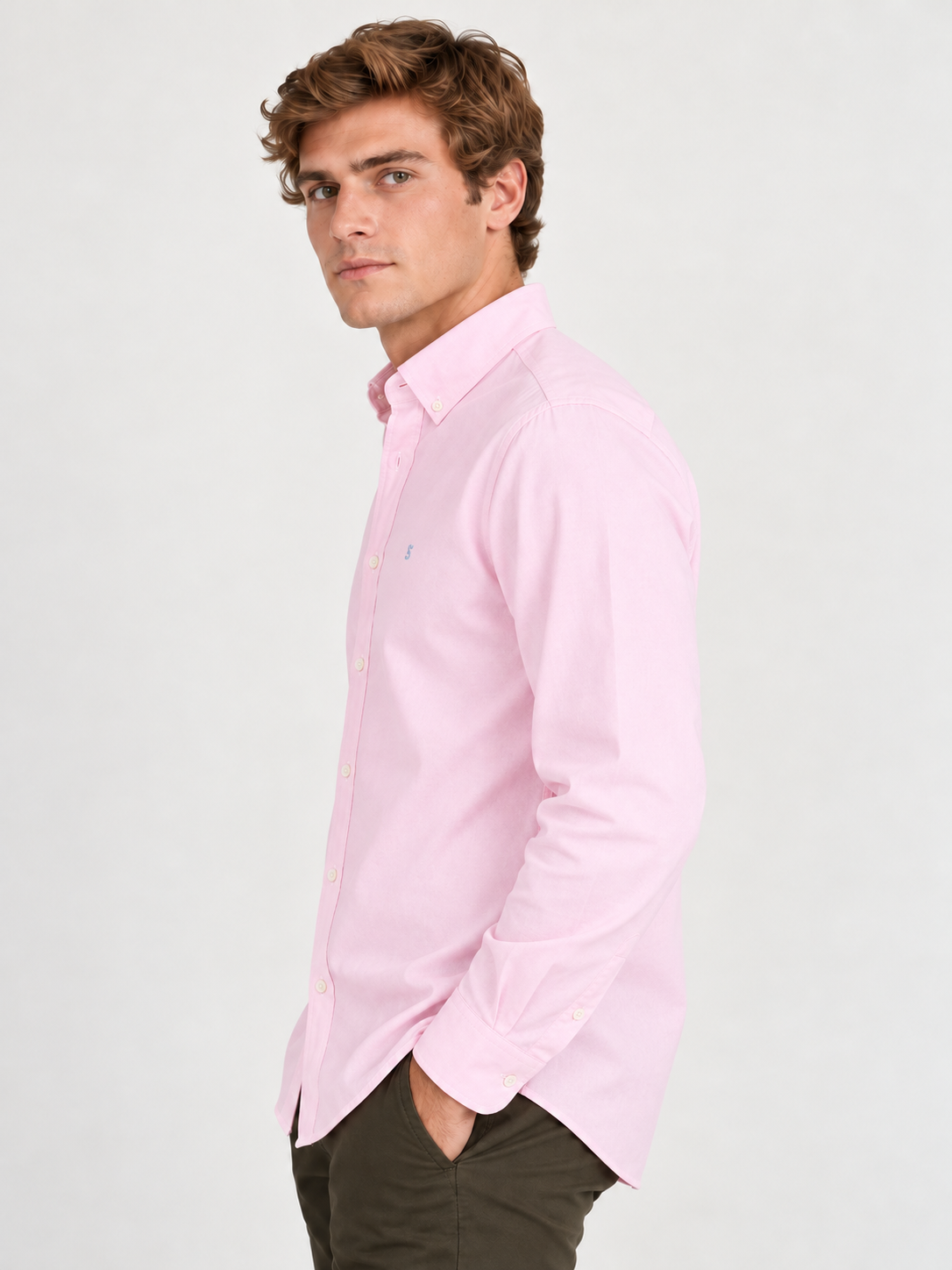 Camisa rosa Oxford Classic