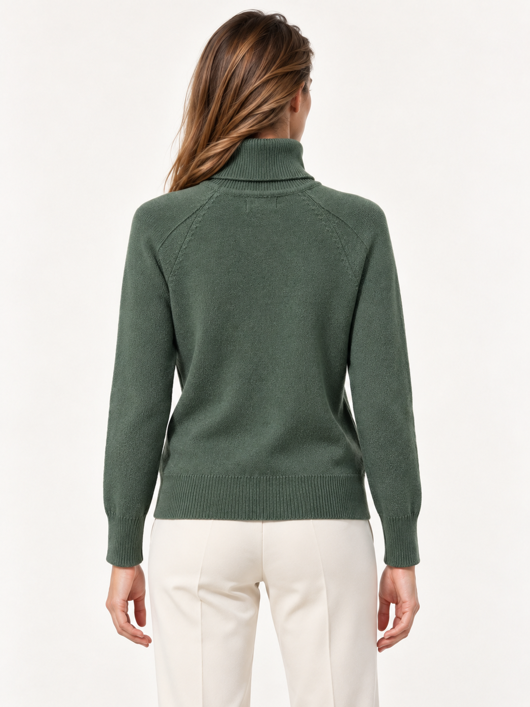 Jersey Punto Cuello Cisne Verde