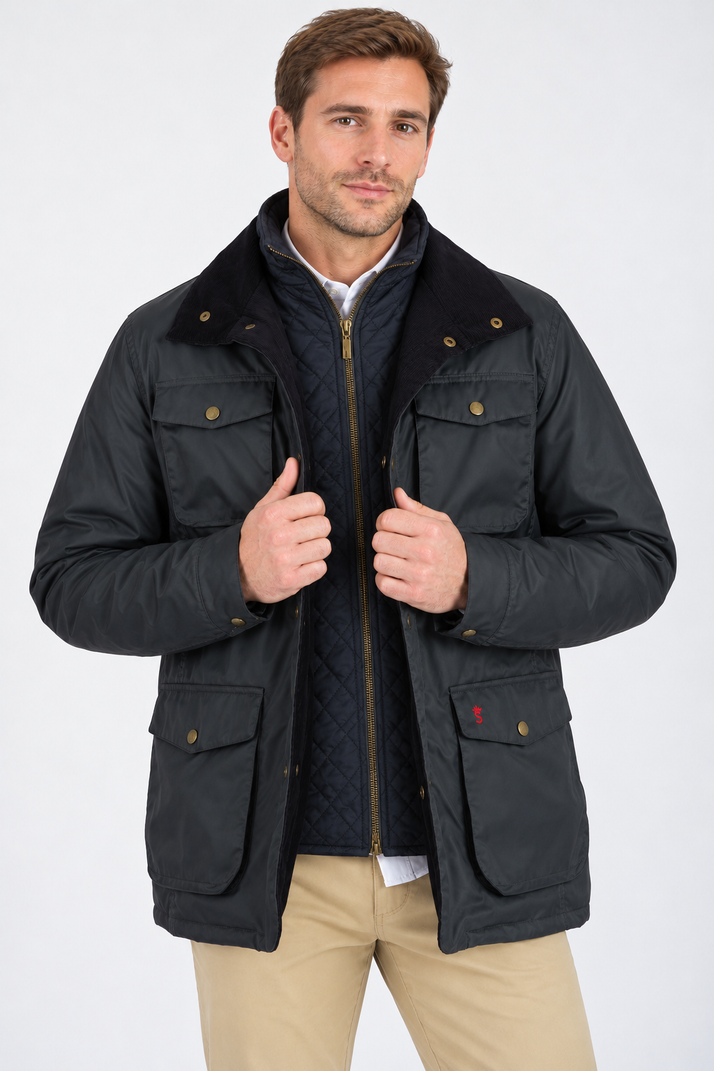 Parka Tipo Encerada Chaleco Marino