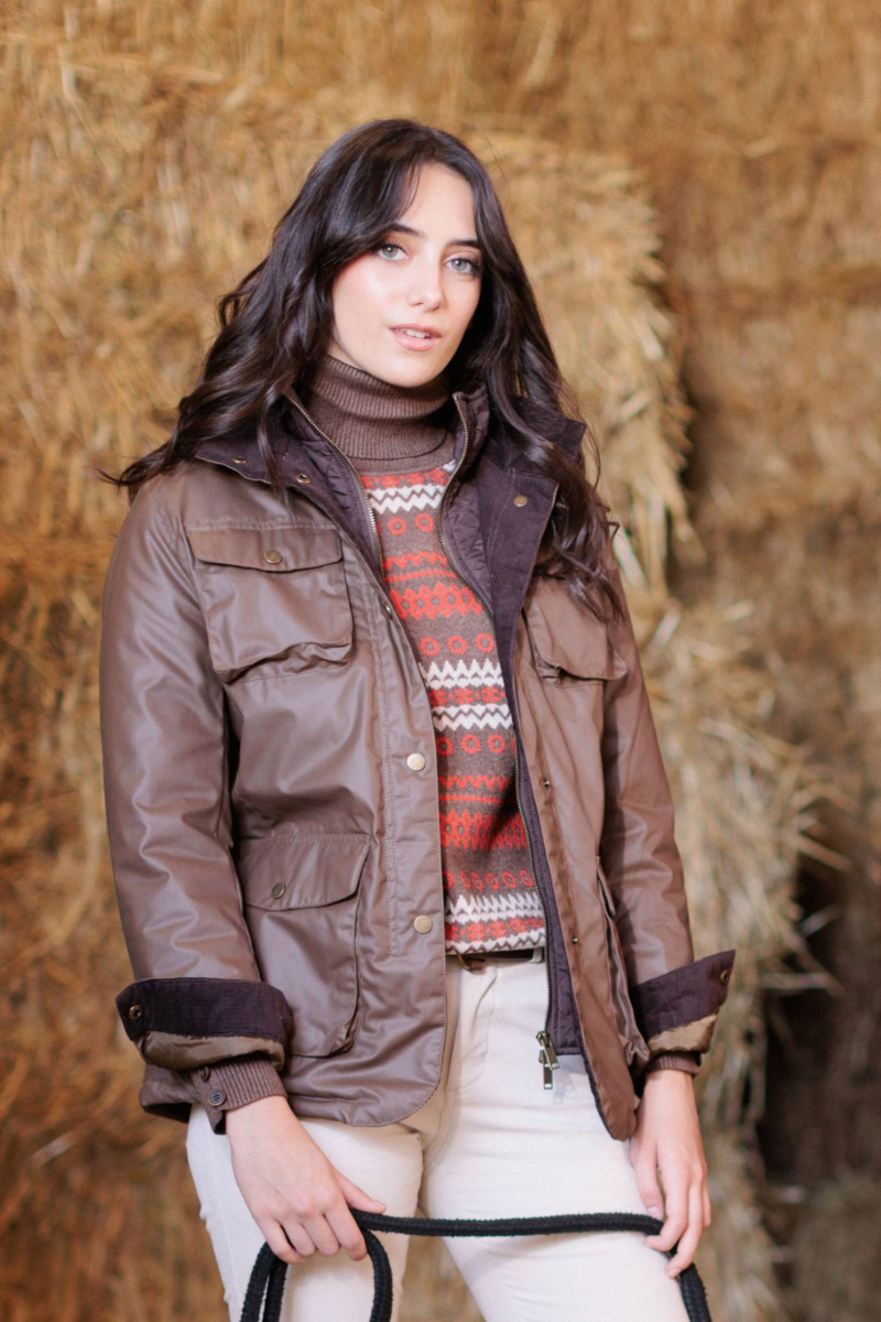 Parka Encerada Marrón