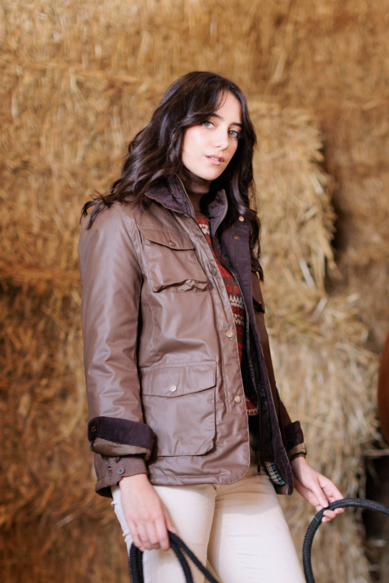 Parka Encerada Marrón