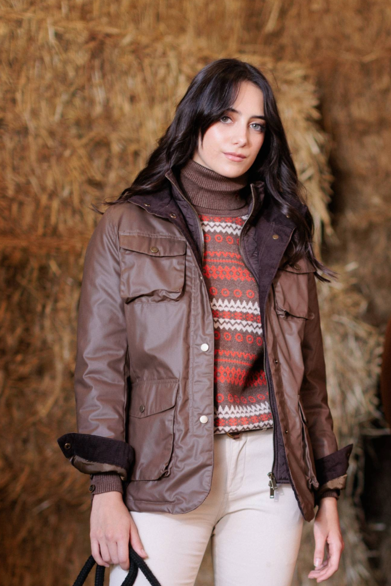 Parka Encerada Marrón