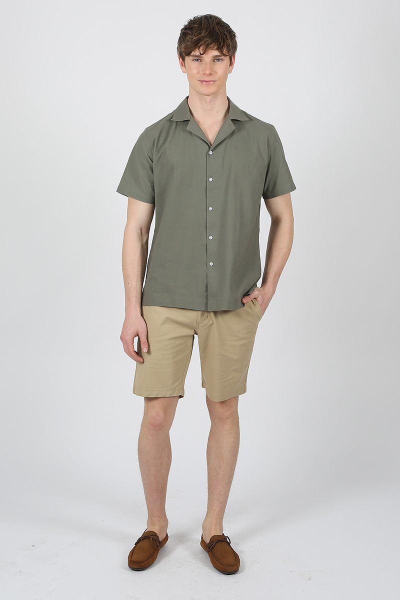 Green linen shirt