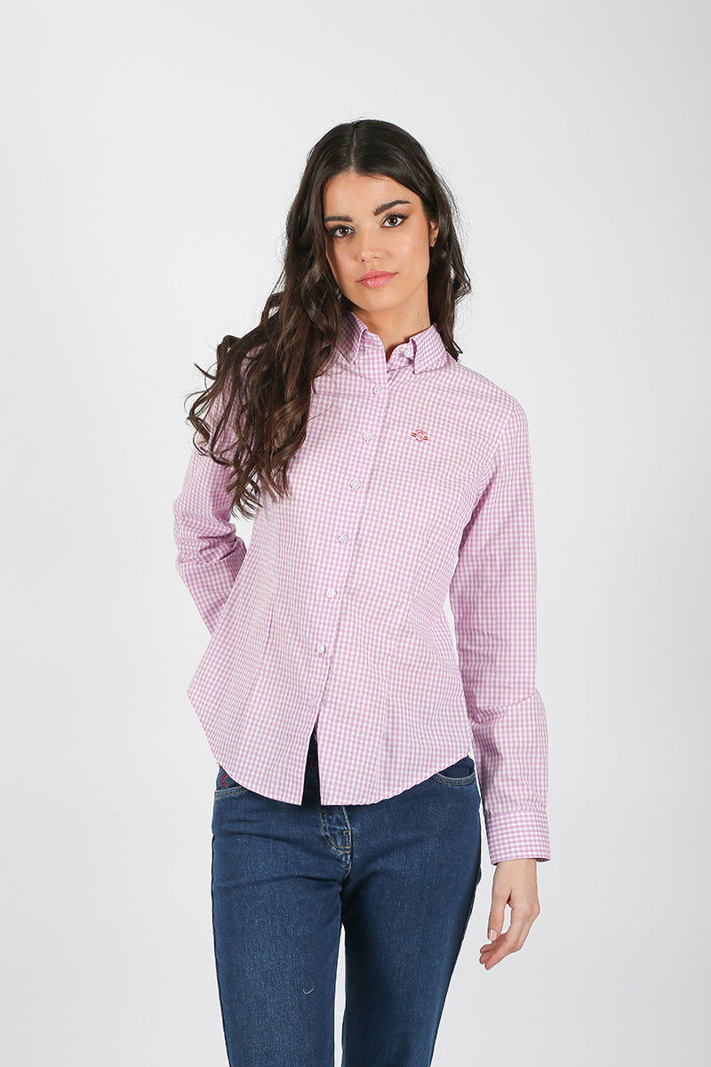 Camisa Cuadros Lila
