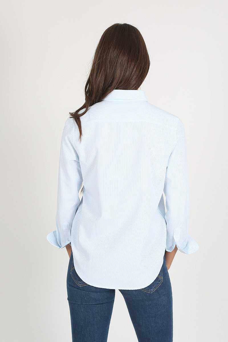 Camisa Suelta Celeste