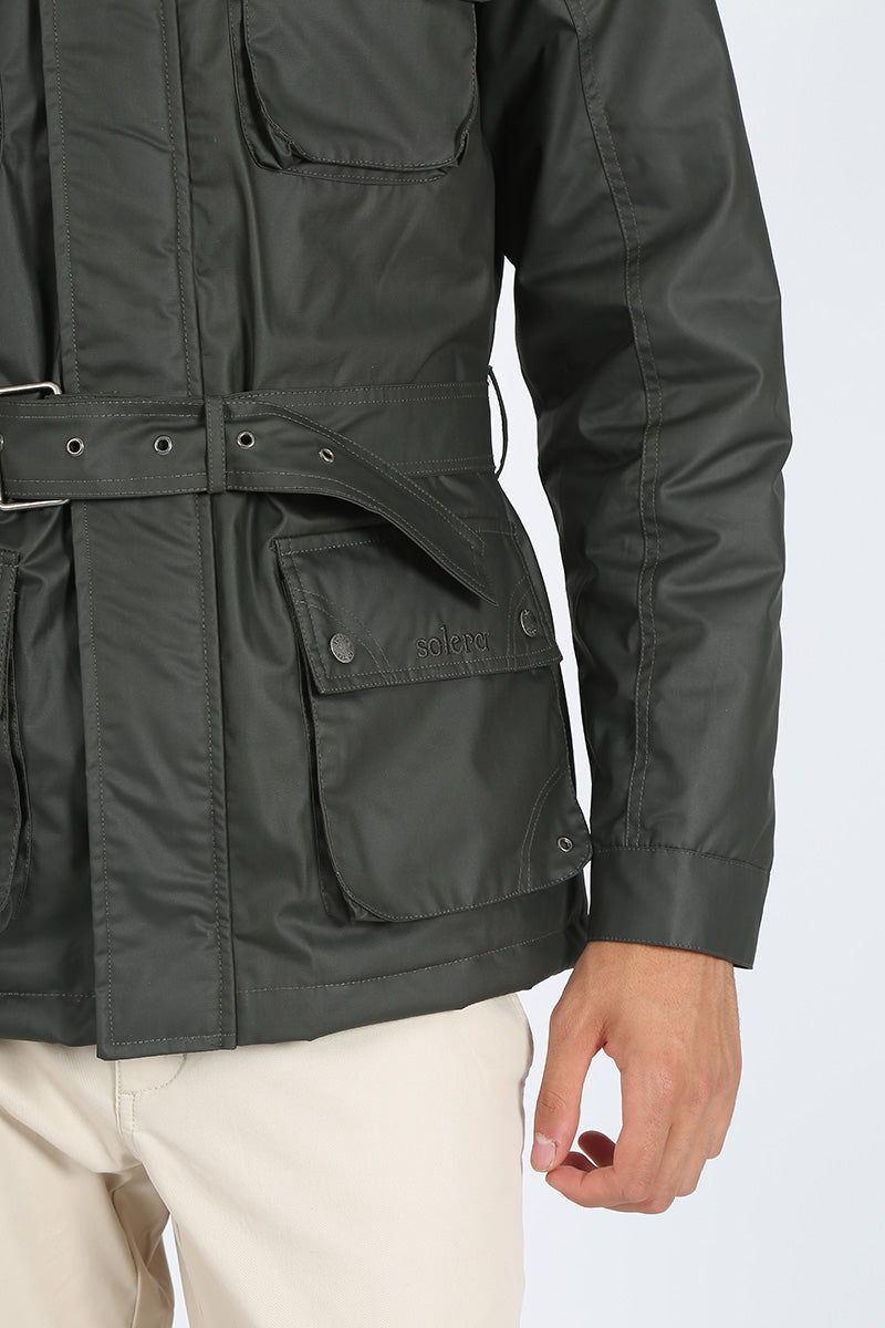 Parka Heritage Tipo Encerada Verde