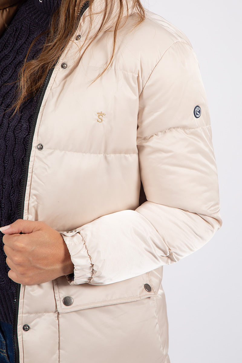 Parka acolchoada de pedra