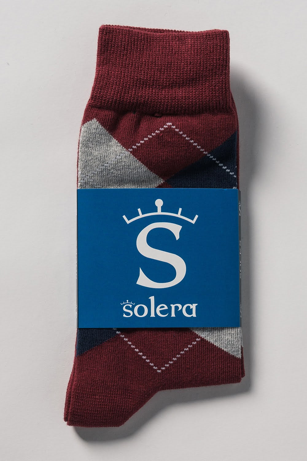 Burgundy Diamond Pattern Socks Solera Moda Burgundy Diamond Pattern Socks Solera Moda