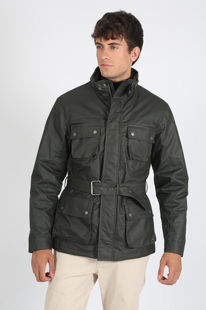 Parka Heritage Tipo Encerada Verde