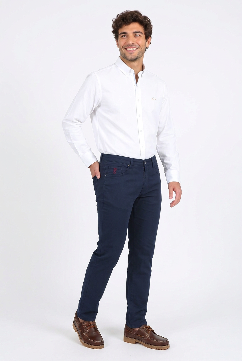 Pantalón marino, detalle del bolsillo