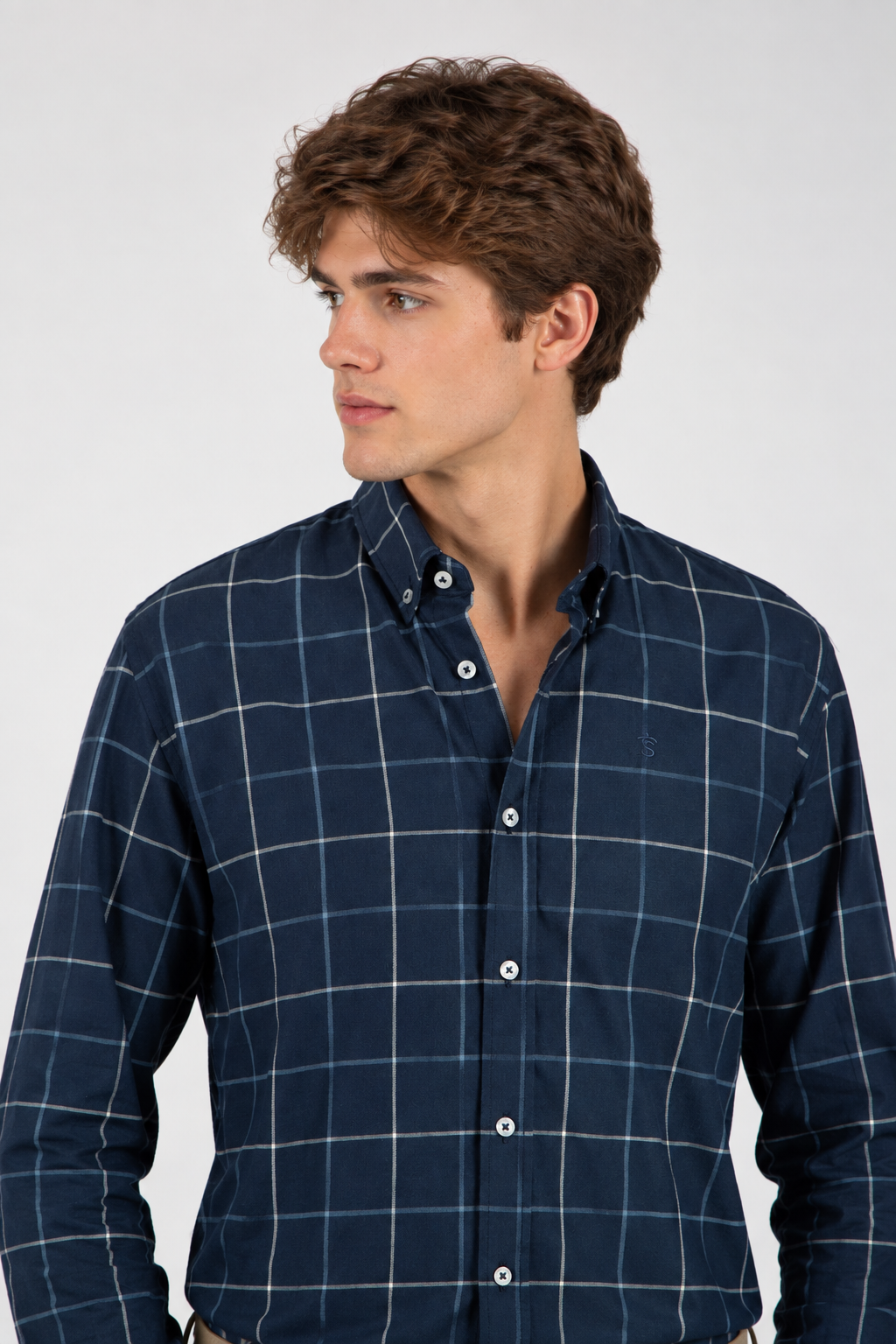 Camisa Marino cuadro.