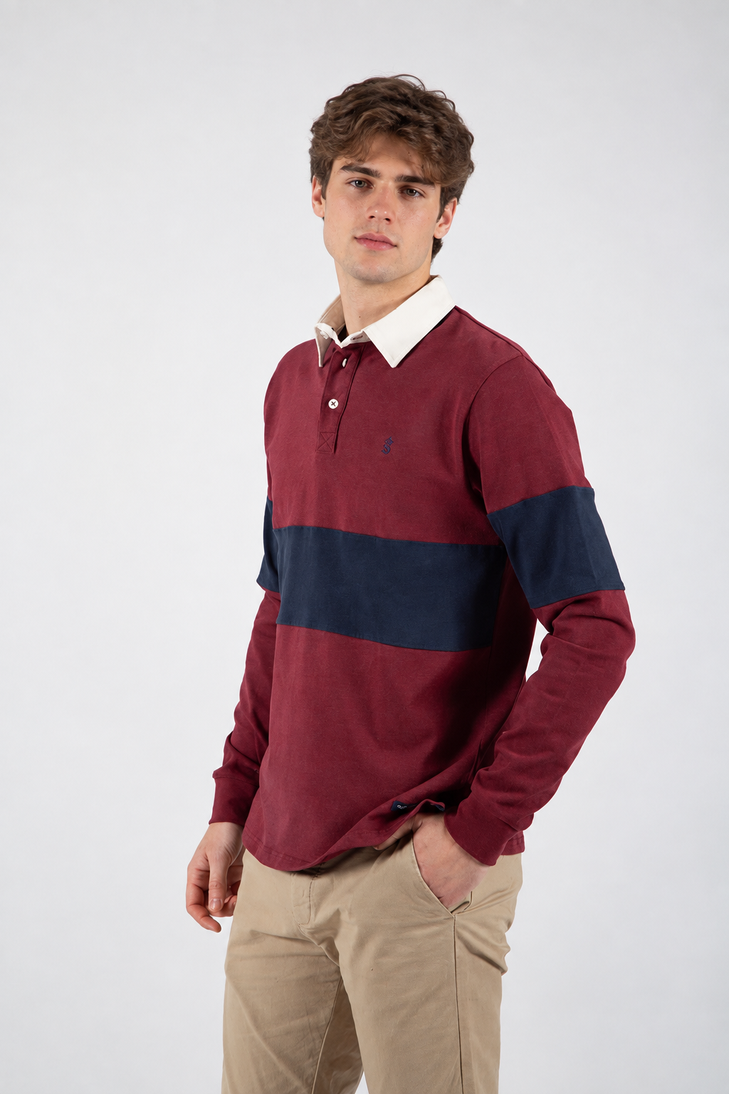 Garnet stripe polo