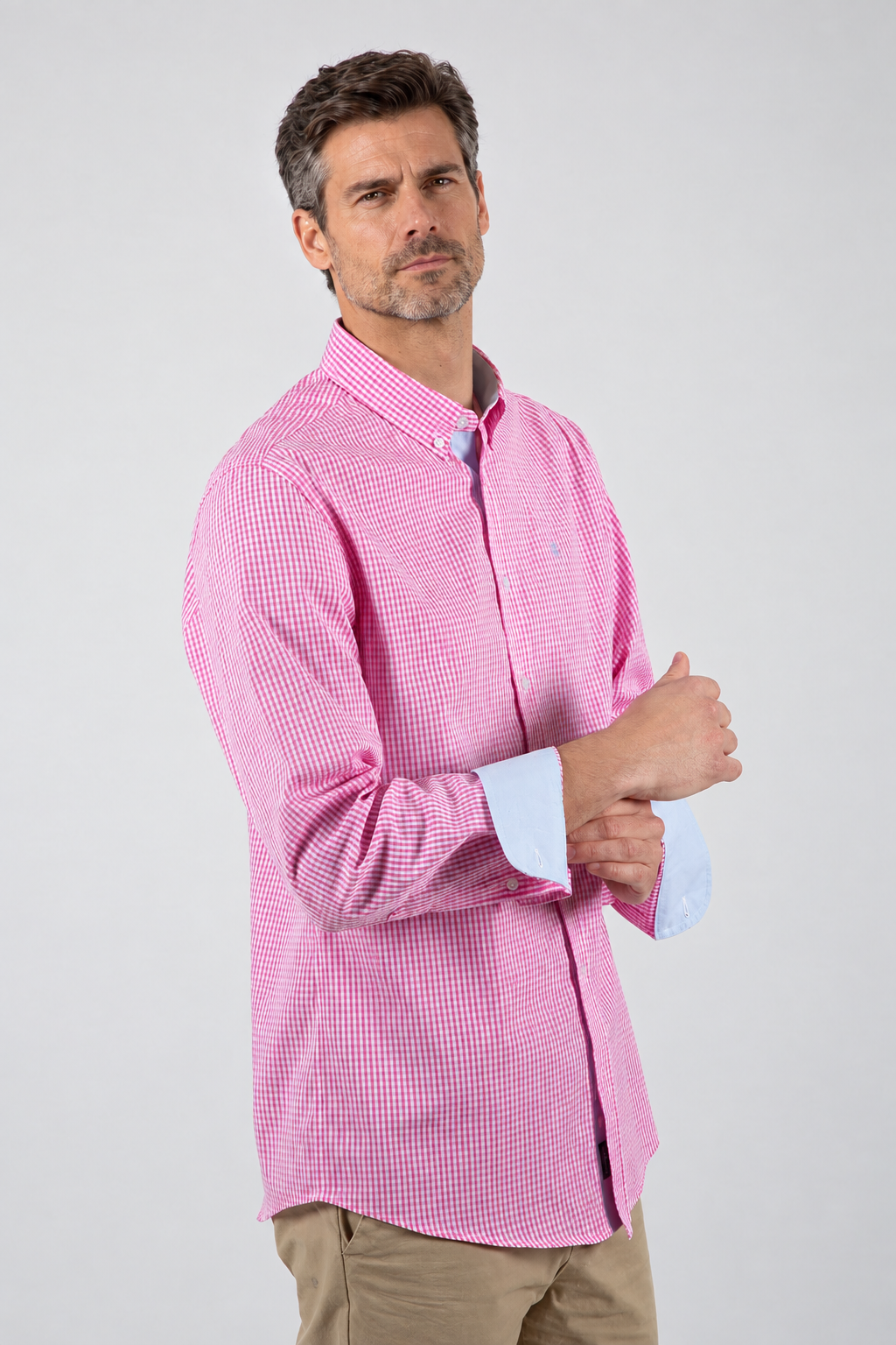 Camisa cuadros Rosa