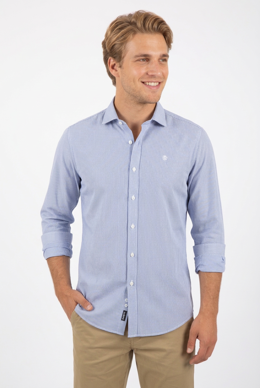 Navy Striped Shirt