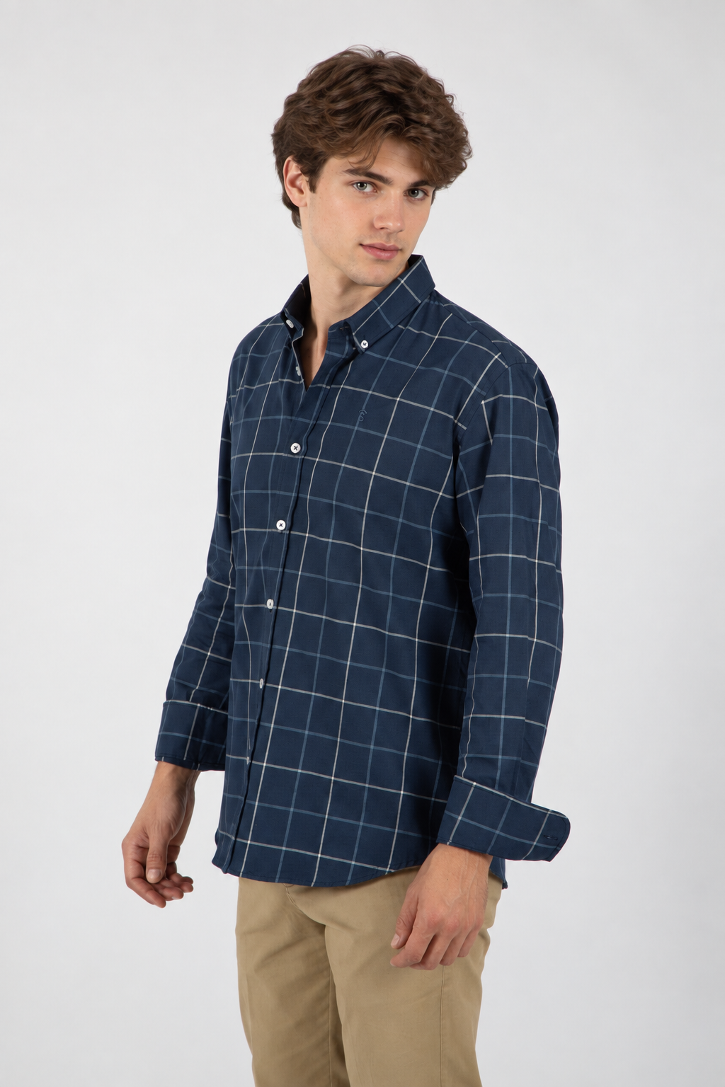 Camisa Marino cuadro.