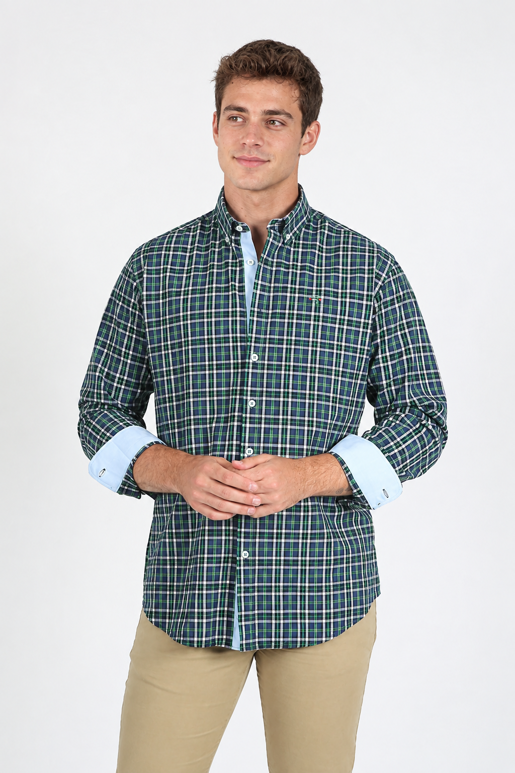 Camisa cuadros Verde