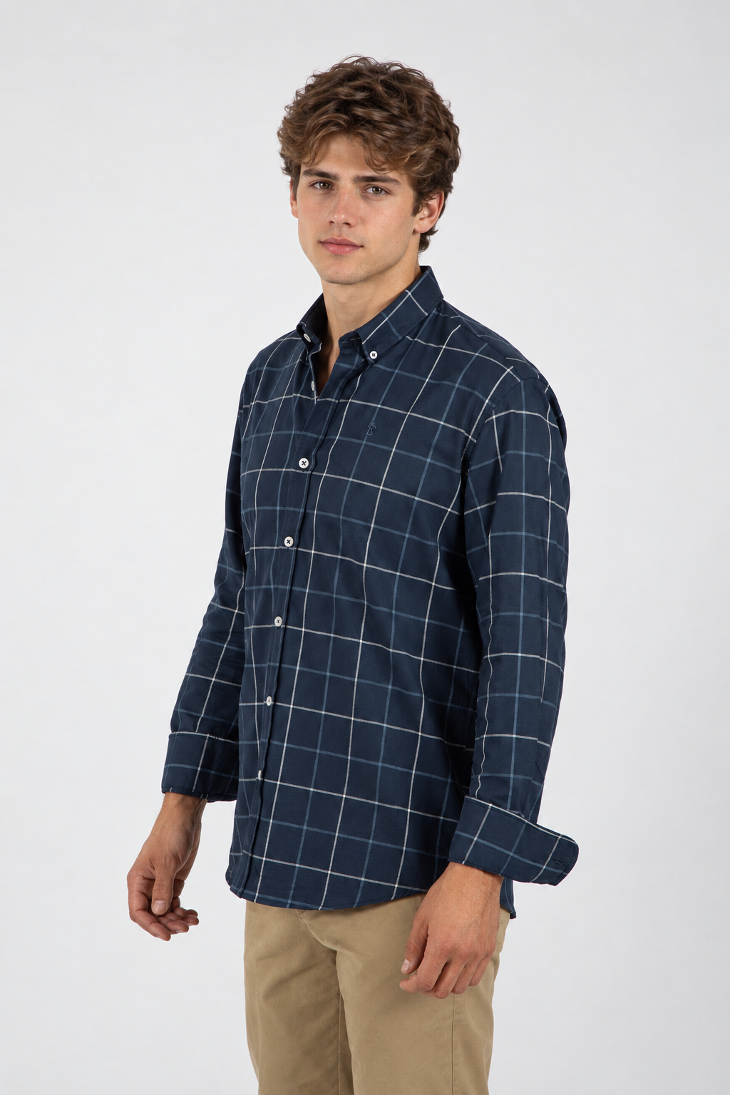 Camisa Marino cuadro.