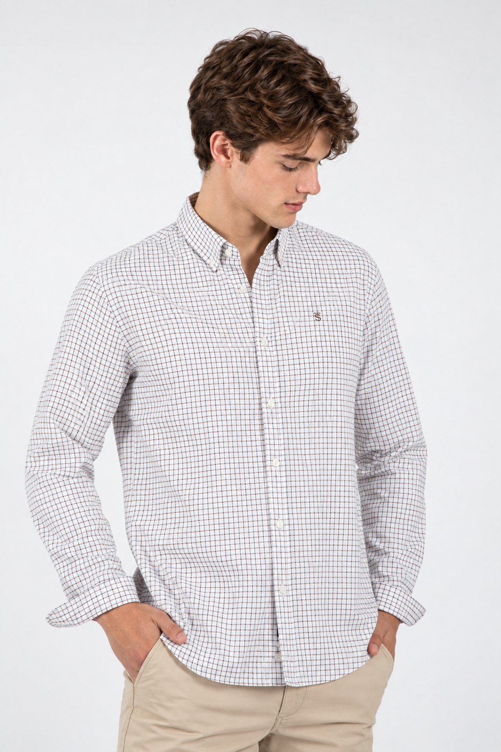 Red Navy Check Shirt