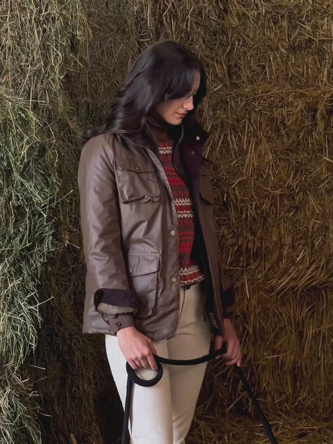 Parka Encerada Marrón