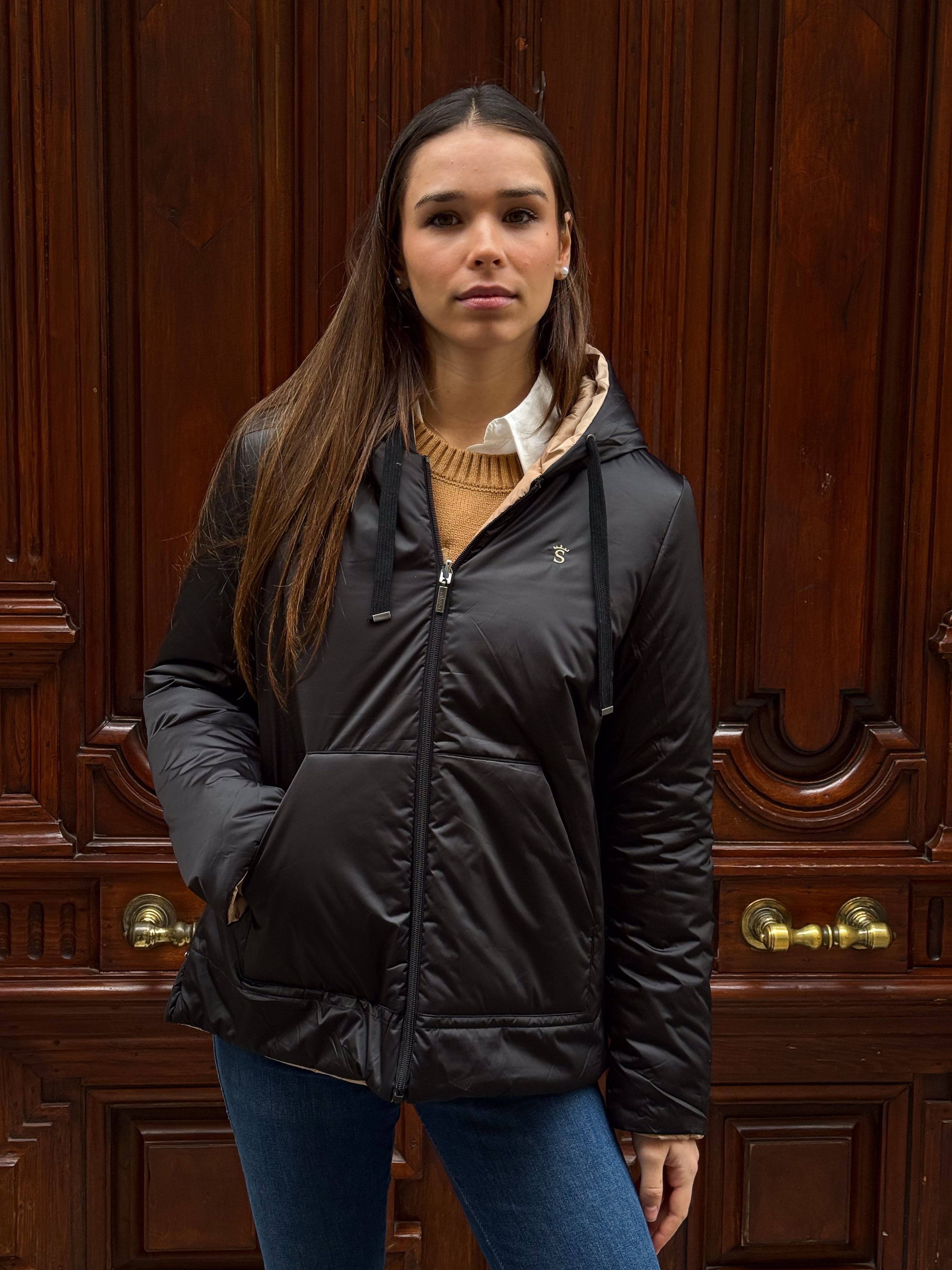 Reversible Black Parka