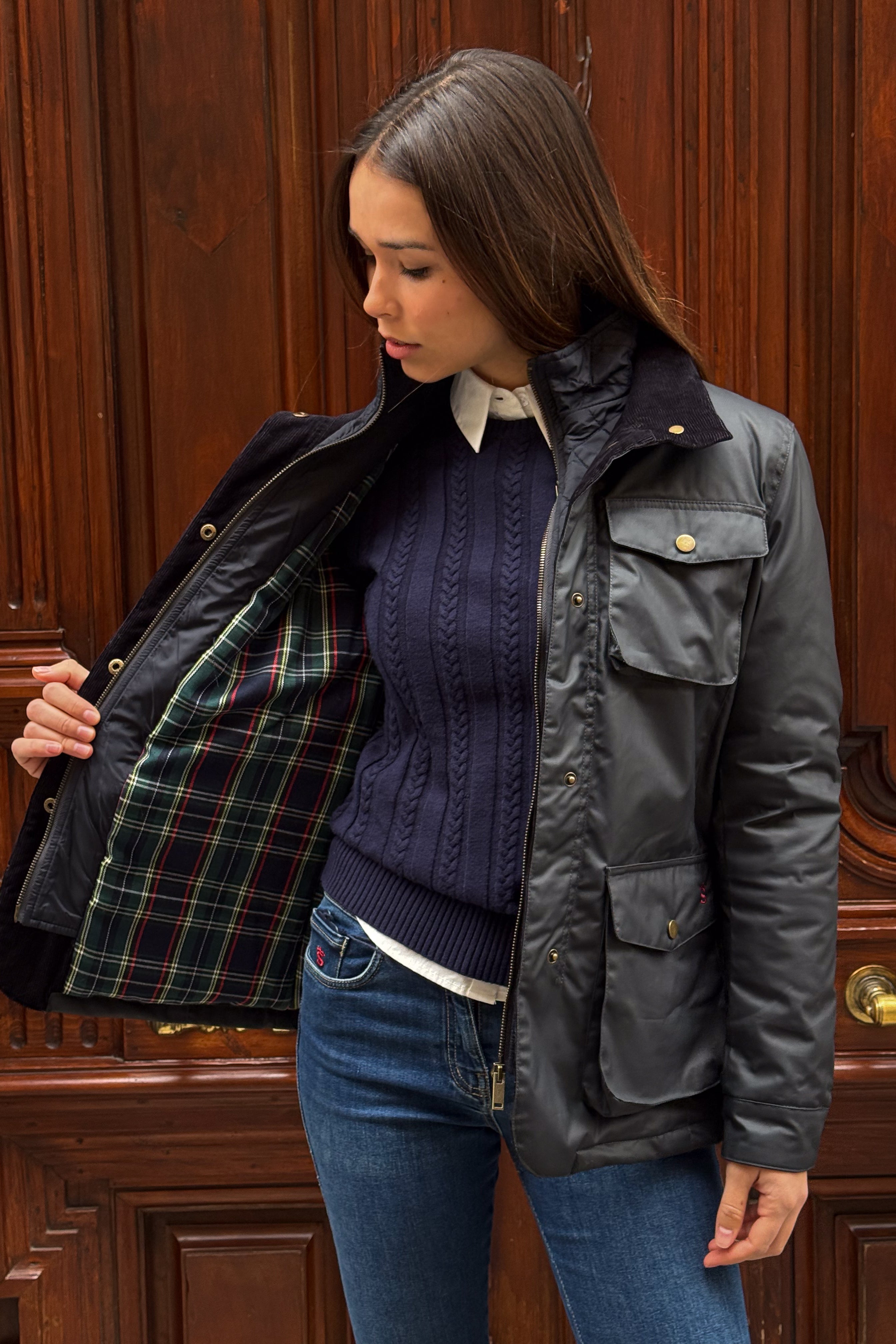 Parka tipo Encerada Marino