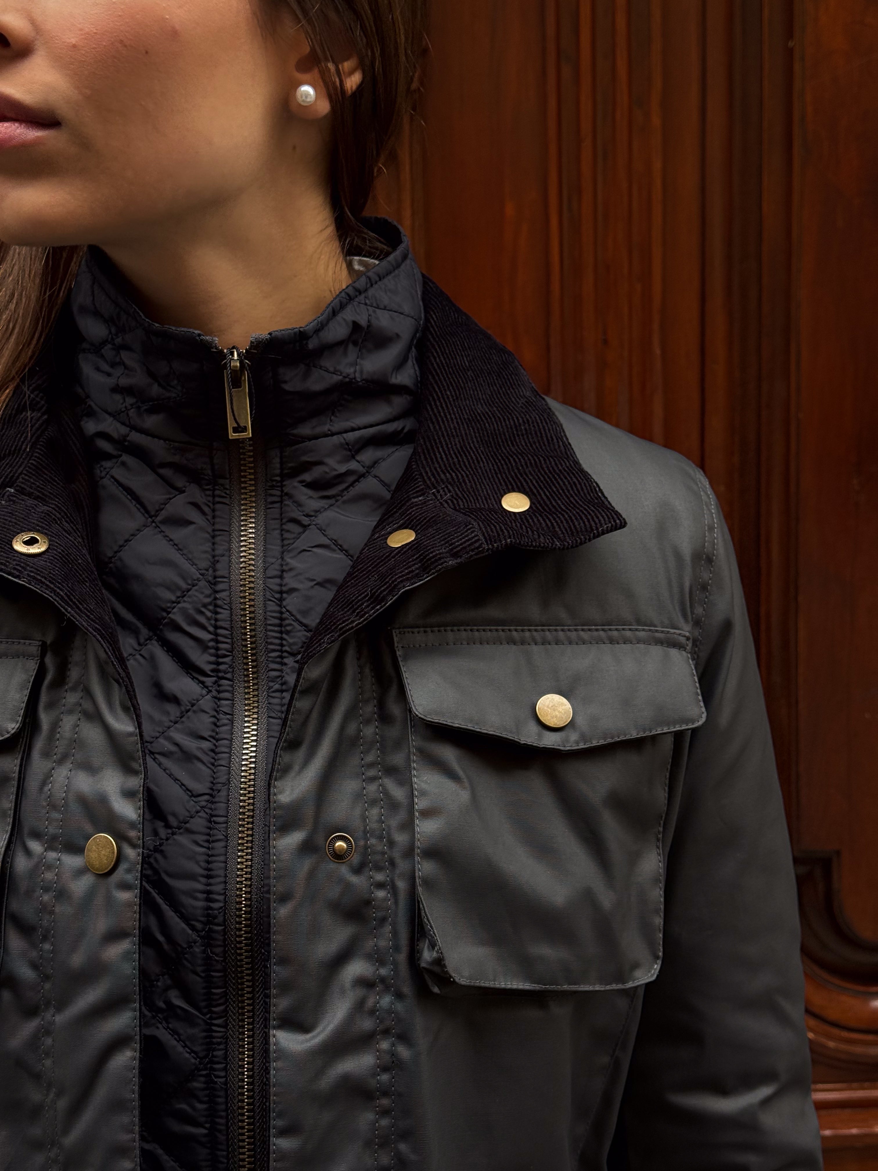 Parka tipo Encerada Marino