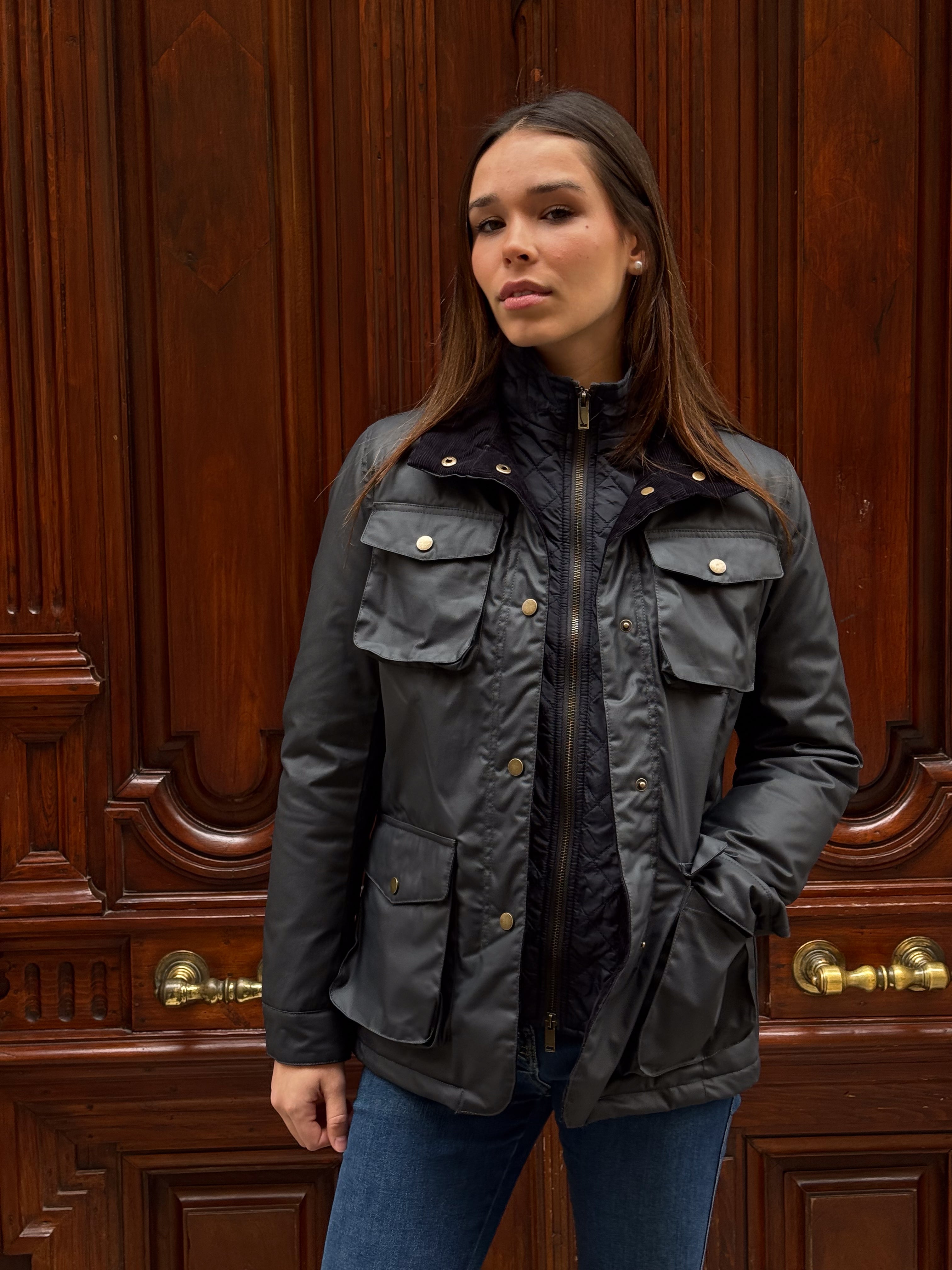 Parka tipo Encerada Marino