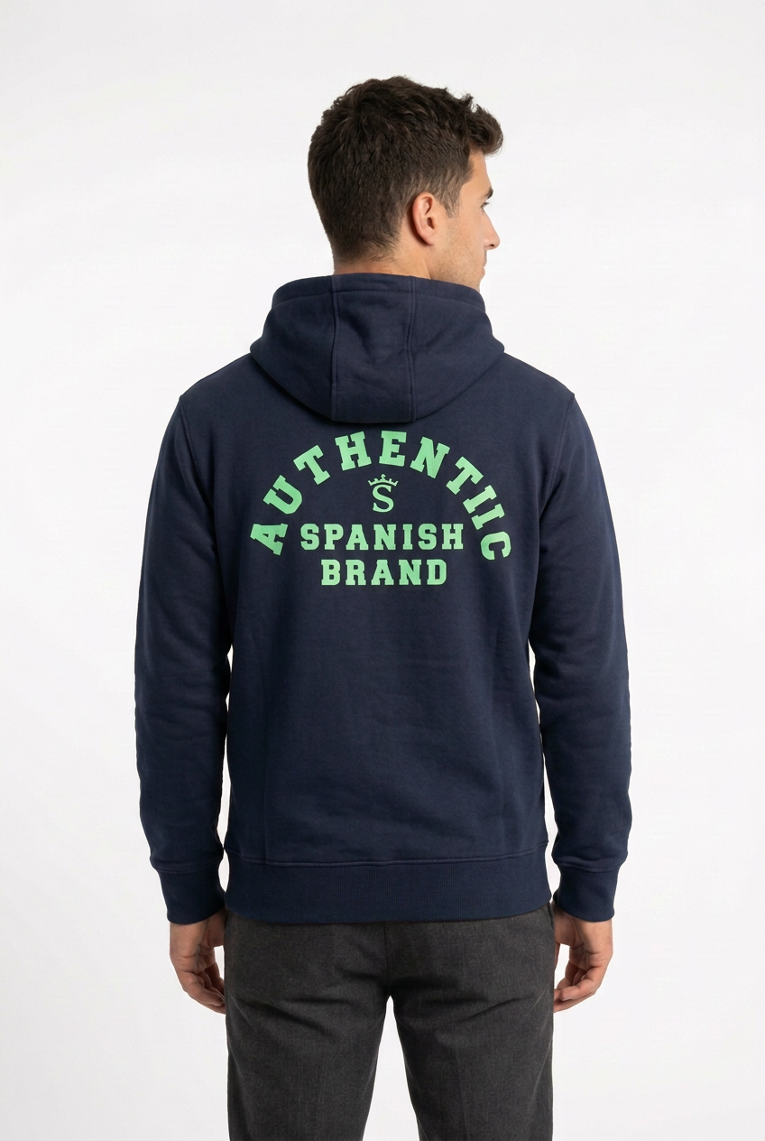 Sudadera marino, vista trasera