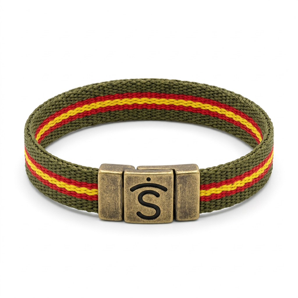Vista completa de la pulsera verde