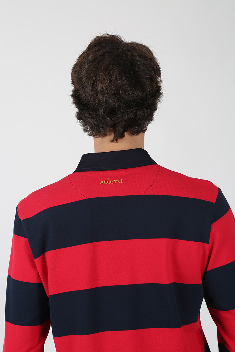 Polo rugby marino Rojo