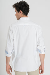 Camisa Oxford Blanca Contrastes Vichi