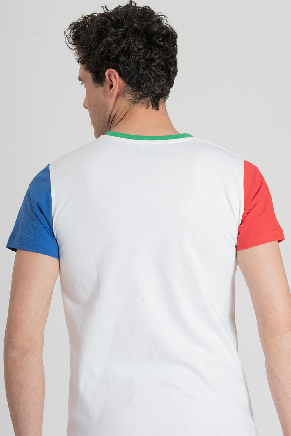 Camiseta blanca bolsillo Multi