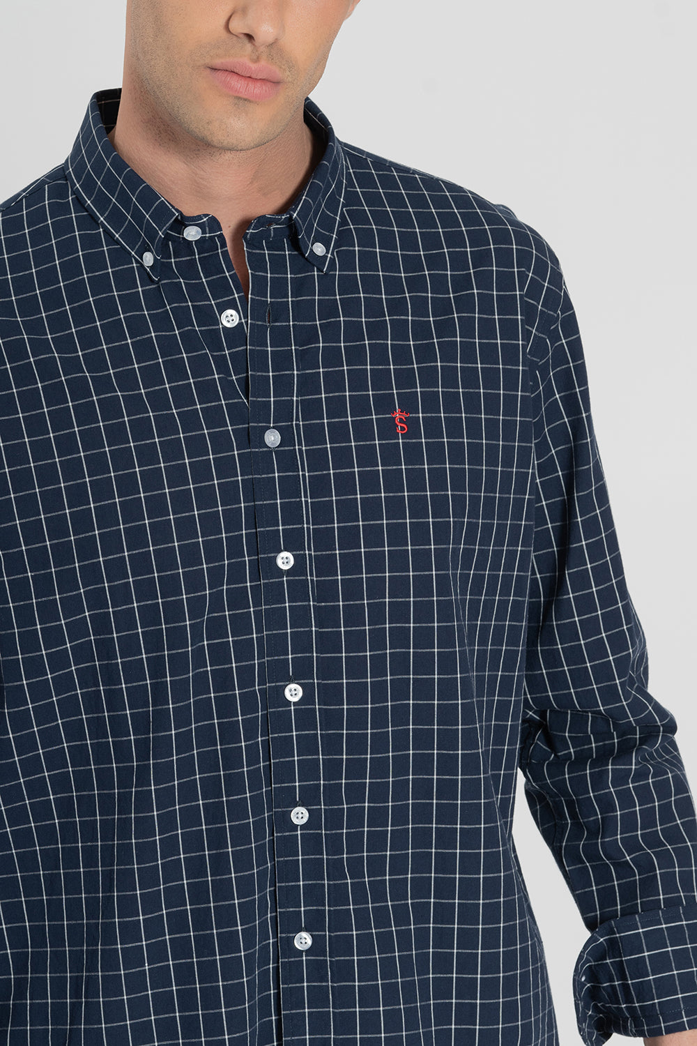 Camisa Cuadro Marino