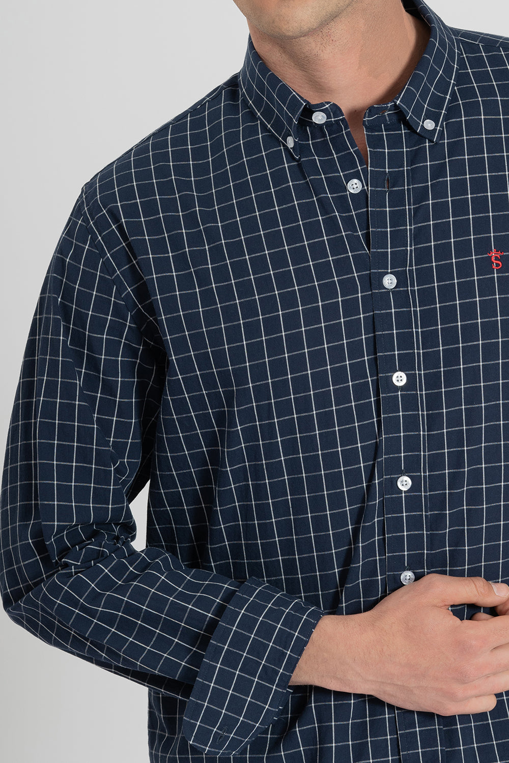 Camisa Cuadro Marino