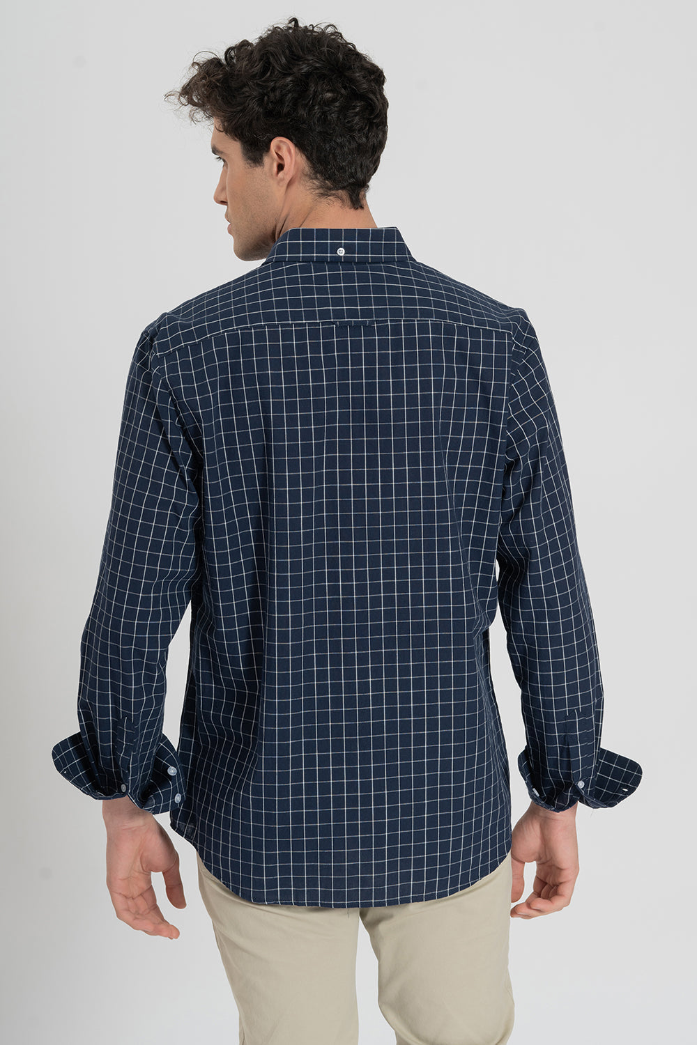 Camisa Cuadro Marino