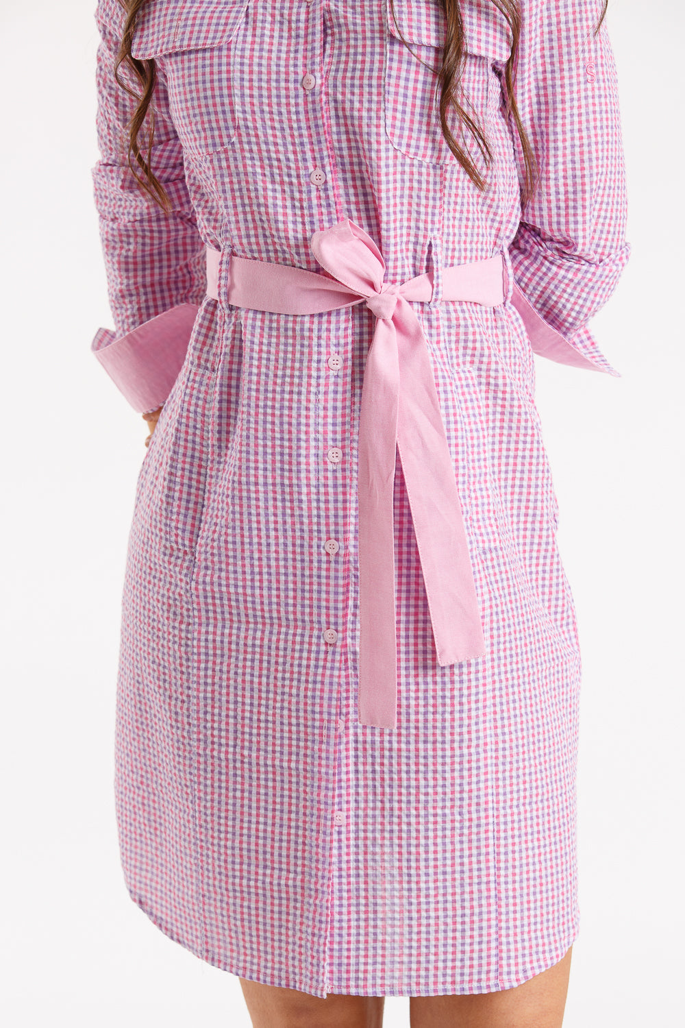 Vestido cuadro agua