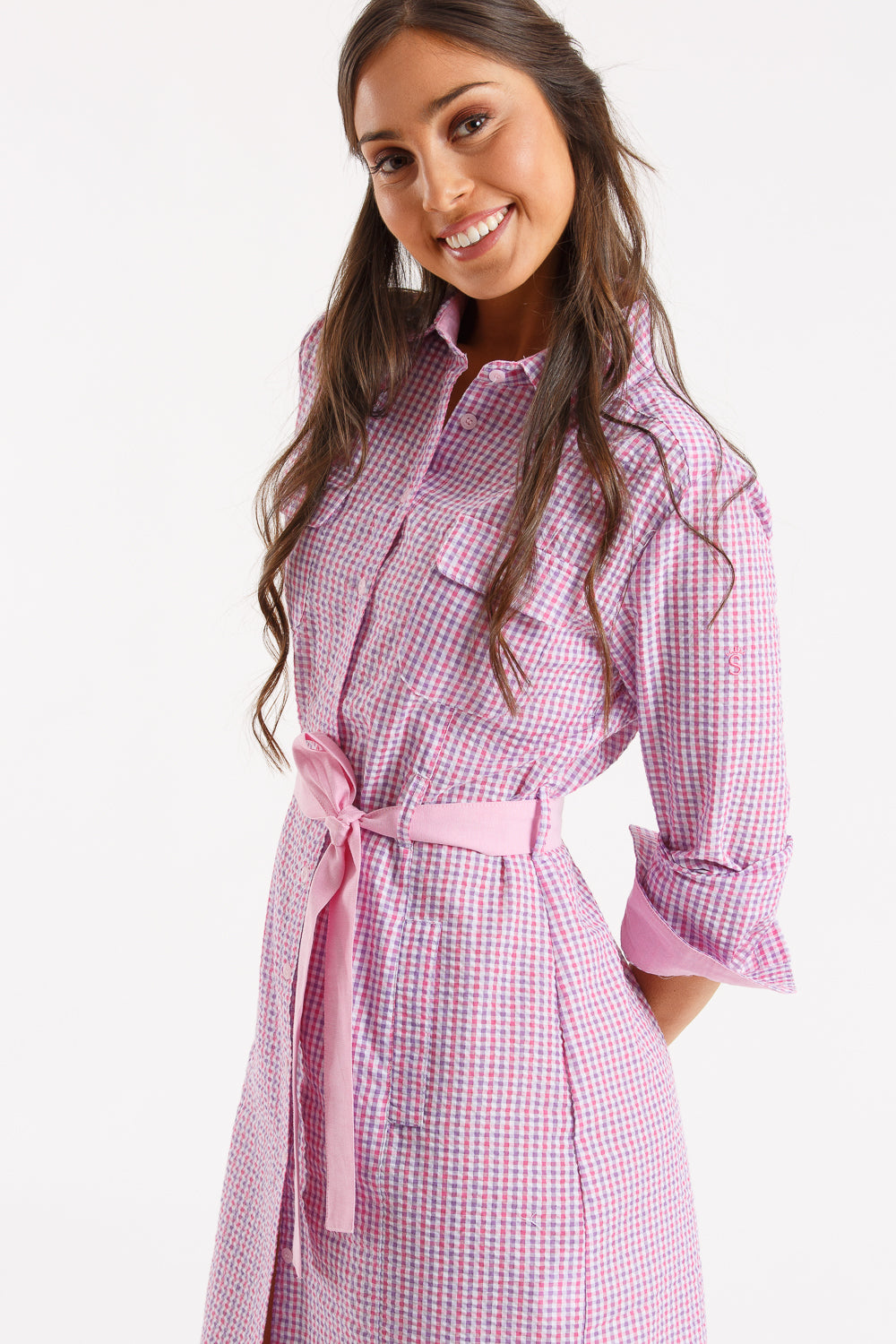 Vestido cuadro agua