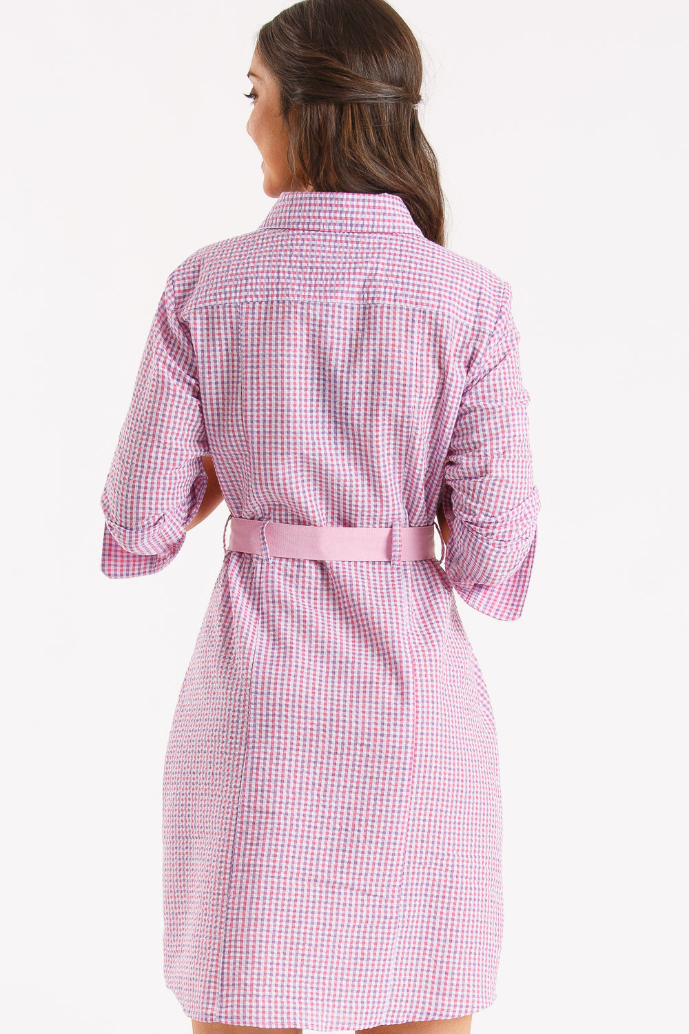 Vestido cuadro agua