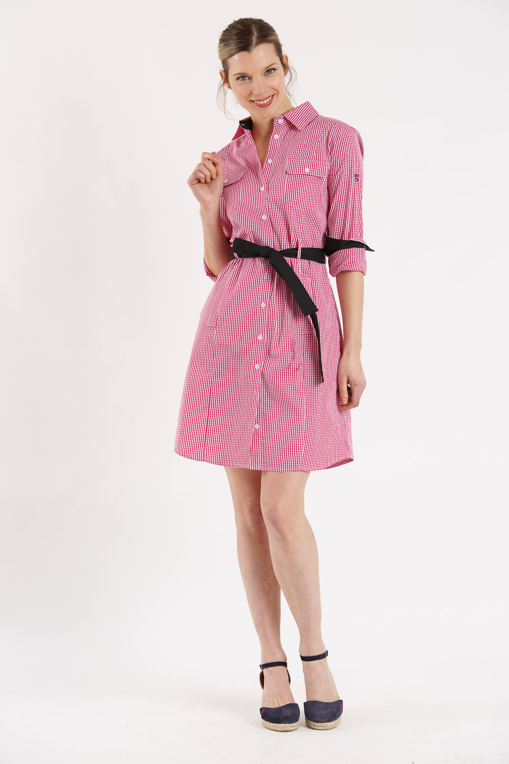 Vestido xadrez Fuxia