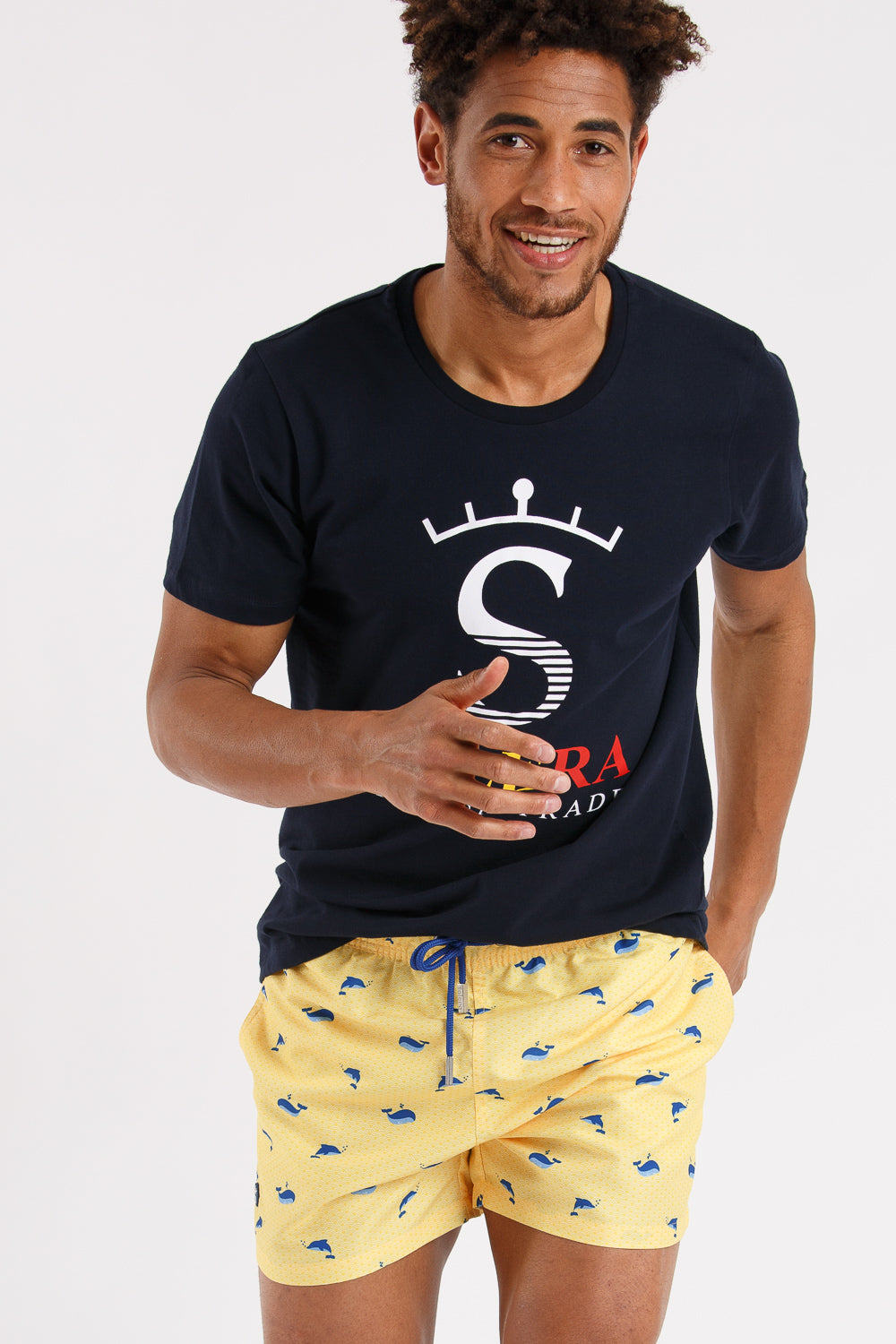 Bañador delfines estampado