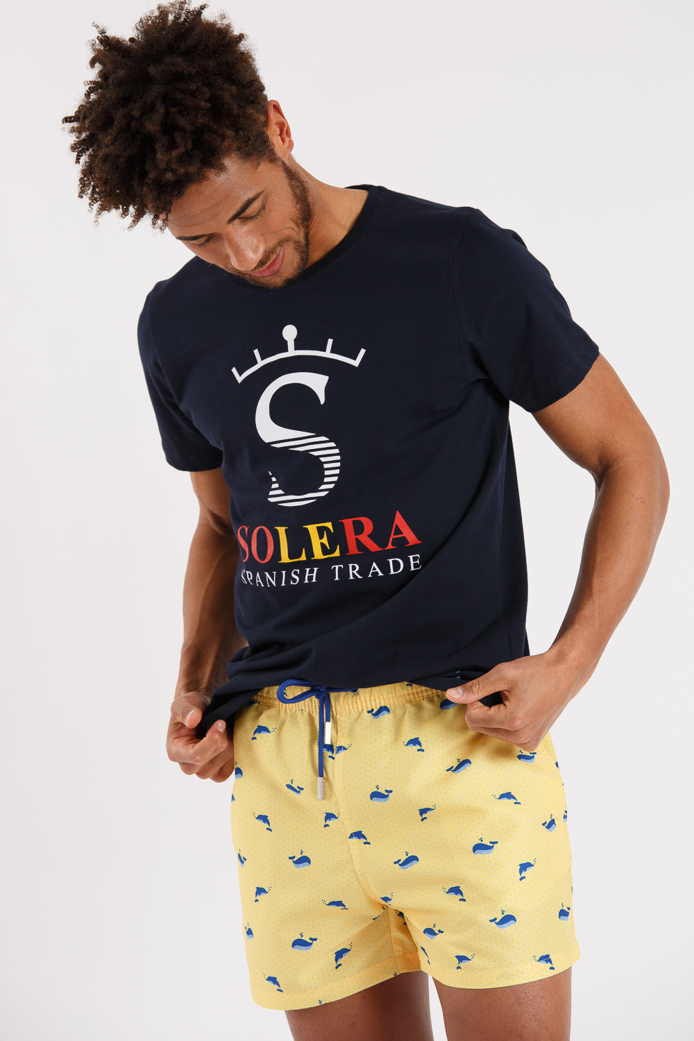 Bañador delfines estampado
