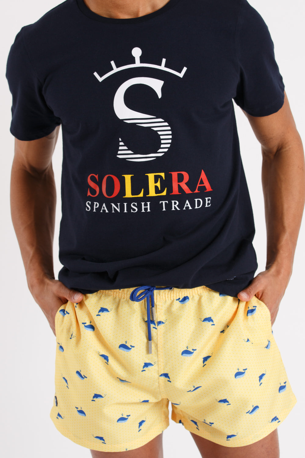 Bañador delfines estampado