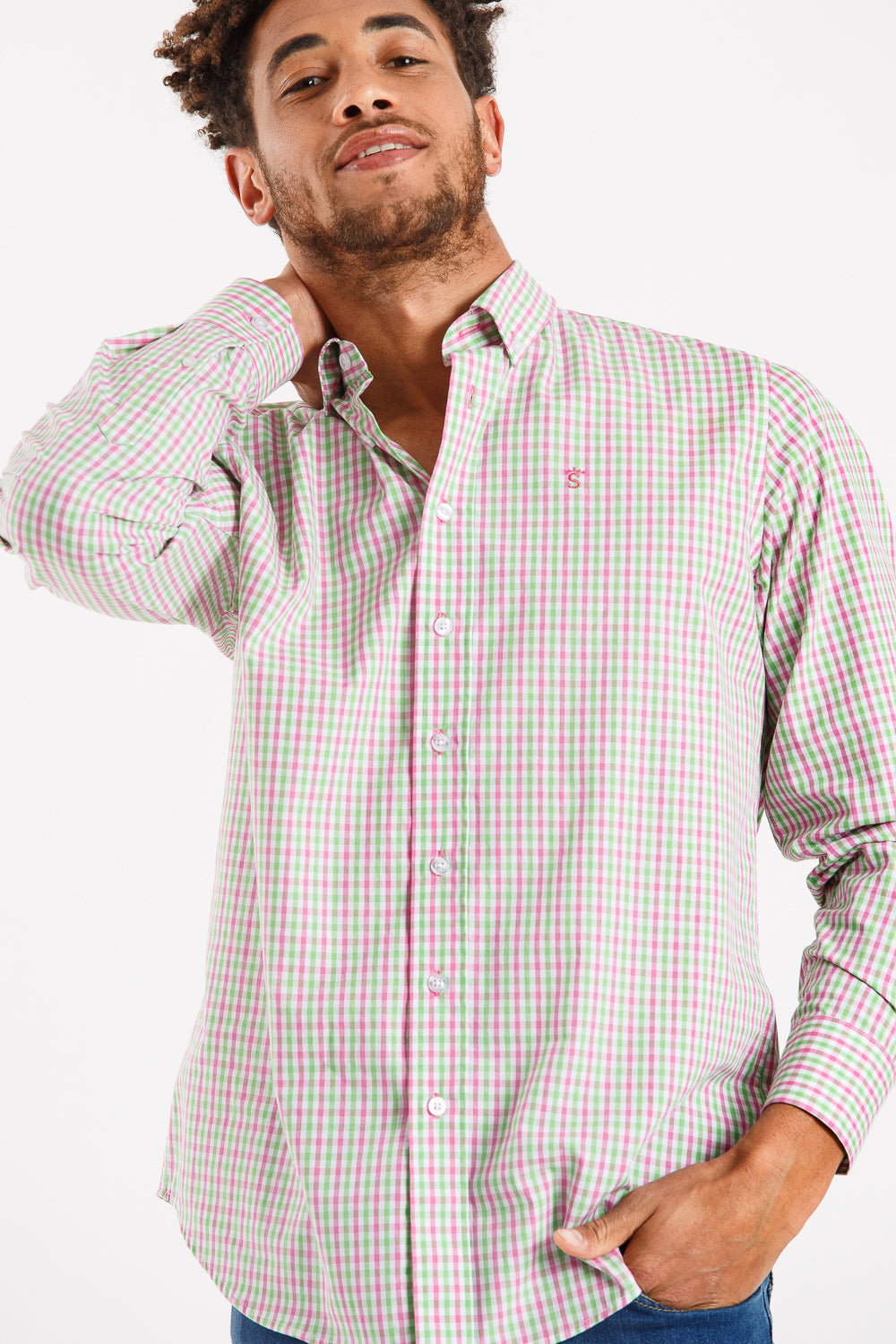 Camisa cuadro verde