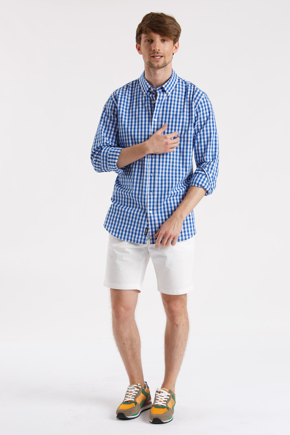 Camisa xadrez azul