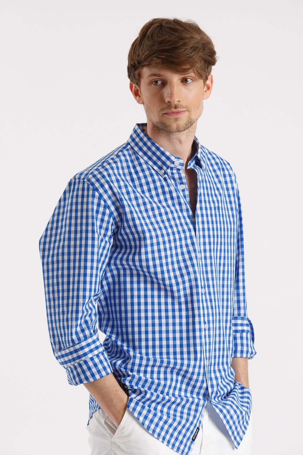 Camisa cuadro azul
