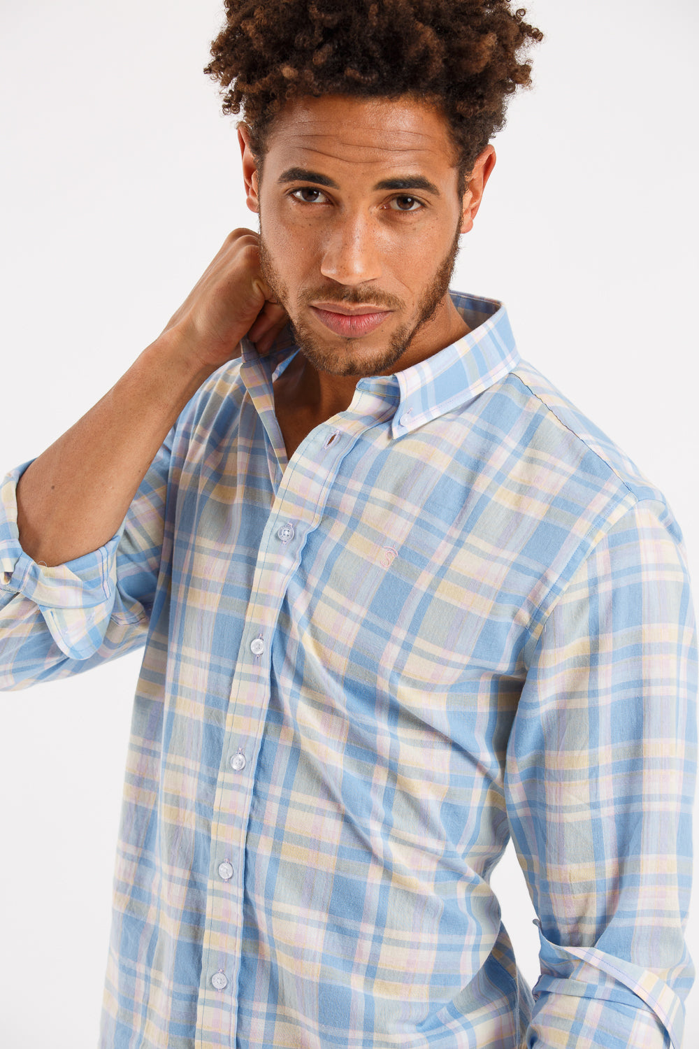Camisa cuadro azul