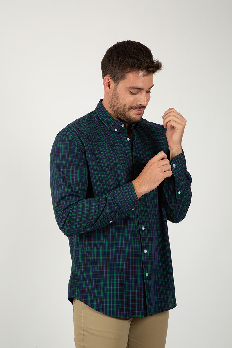 Camisa Marino y Verde