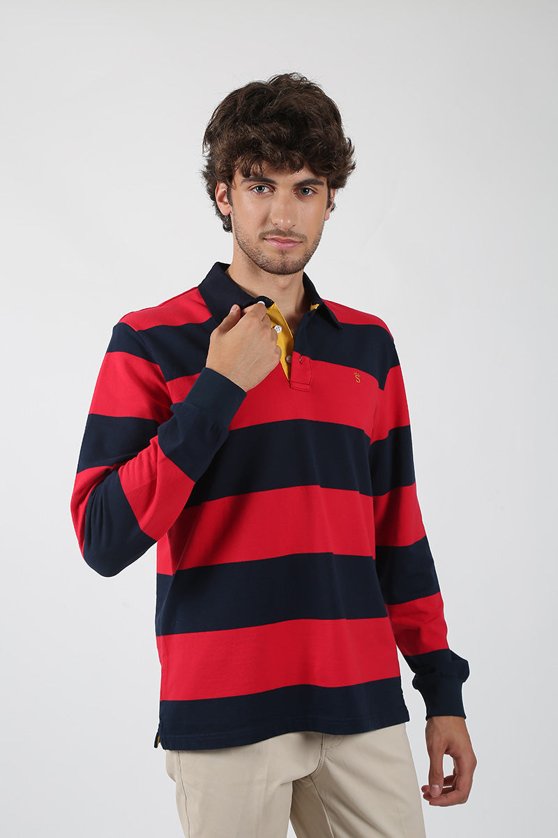 Polo rugby marino Rojo