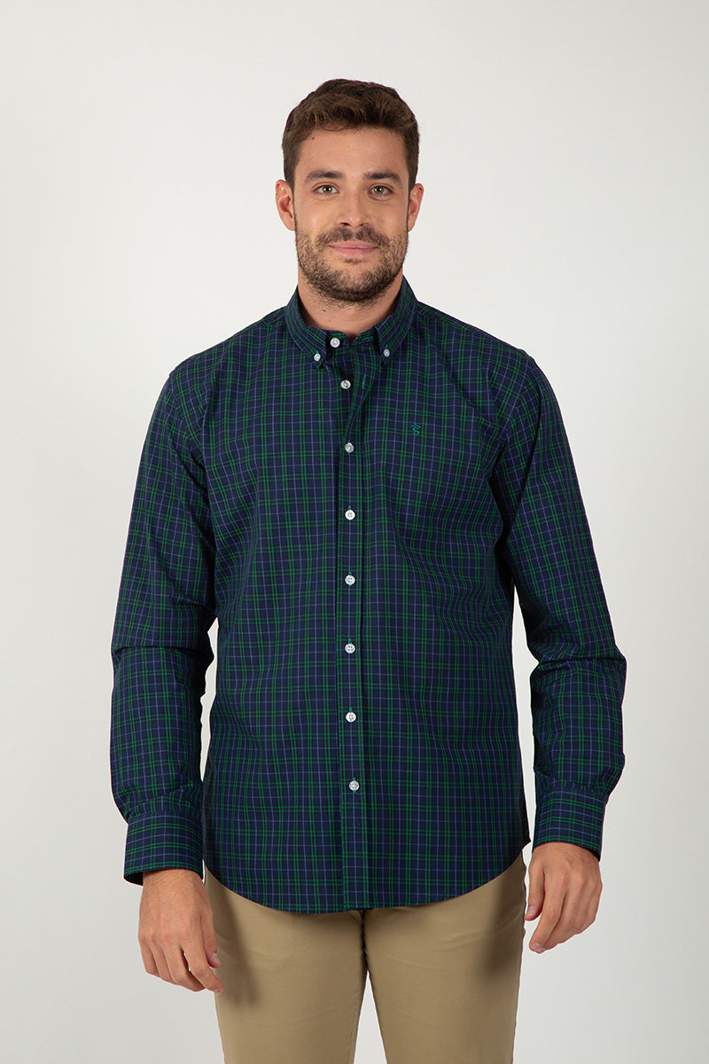 Camisa Marino y Verde