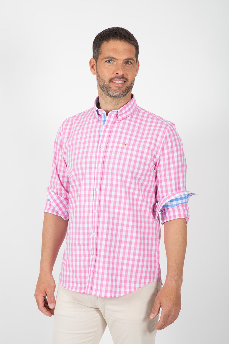 Camisa cuadro rosa